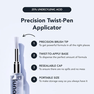 Lunavia Antifungal Pen – Cures Most Athlete’s Foot, Jock Itch, and Ringworm - 25% Undecylenic Acid with added Tea Tree, Jojoba, Clove Bud Oils & Aloe - 1-Pack Twist Pen (9ML Volume)